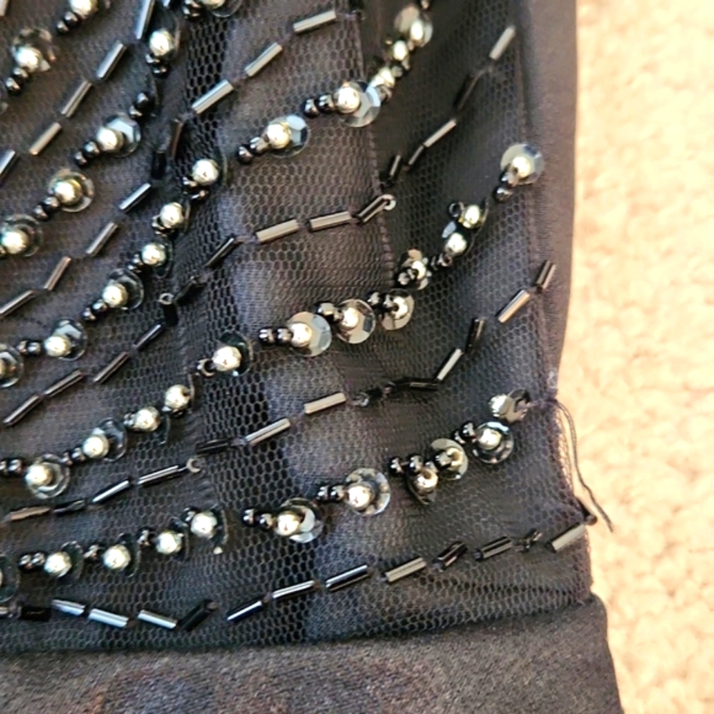 💥Alyce Designs vintage black dress with beads 3 - Picture 14 of 16